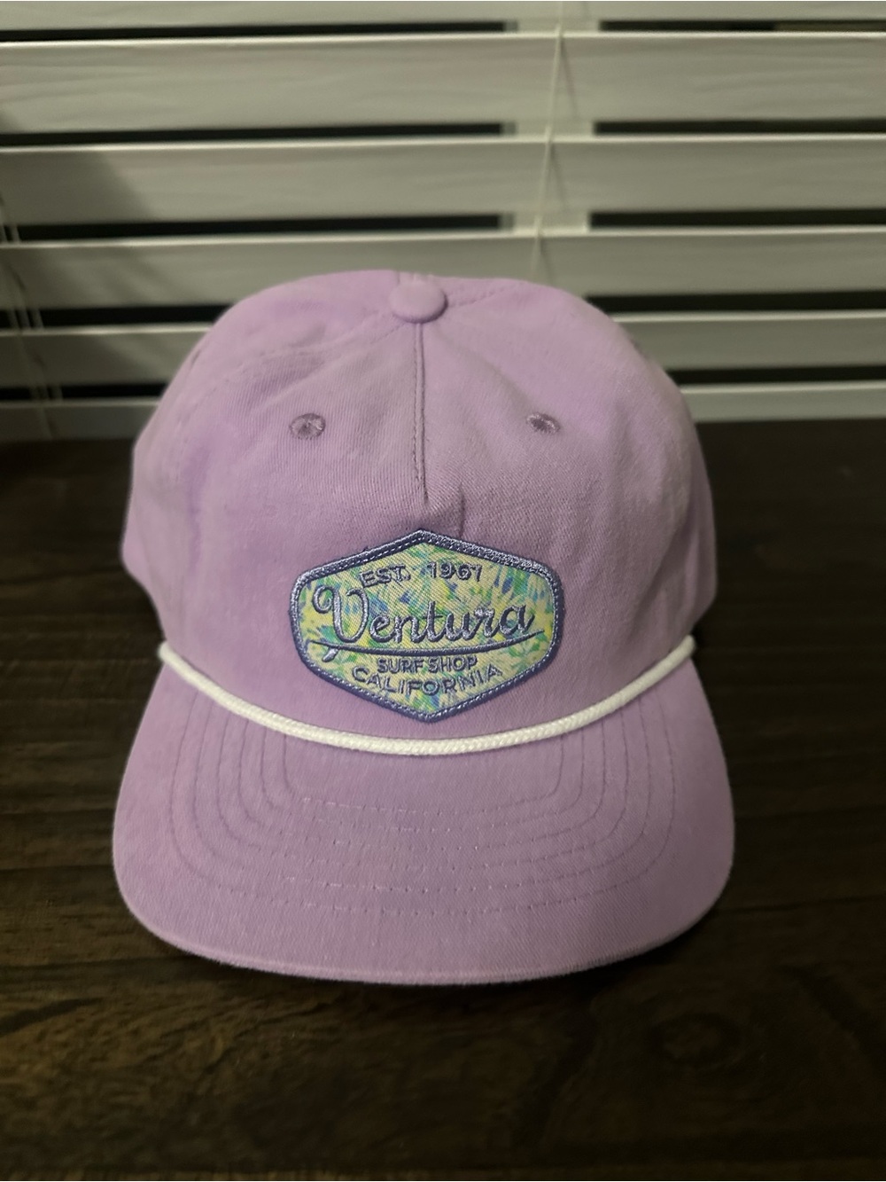 Unisex Lavender Rope-Trim Baseball Cap